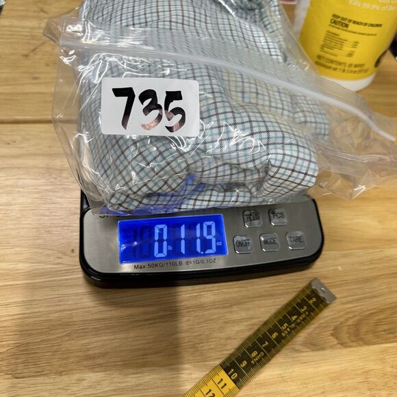 VINTAGE Polo Ralph Lauren Blue White Black Plaid Shirt Size Large Classic‎ Fit - Picture 6 of 7